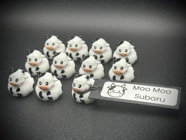 Mini Moo Moo Subaru Cow – Adorable High Quality Mini Cow with Custom Tags & Optional Magnet or Suction Cup Base – Tiny Cow Collectible - Image 5