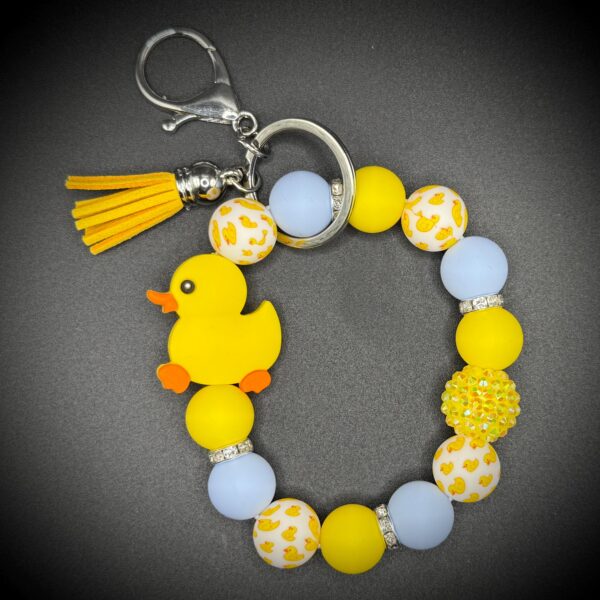 Limited Edition Duck Bracelets – Pastel Blue, Purple & Yellow – Silicone Beads, Dazzling Gem Accent – Cute Cruise Gift, Cruise Essential - Image 2